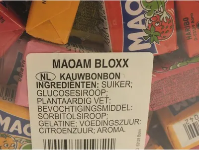 Produktbild von Maoam Bloxx 50 einzeln gewickelte Kaubonbons 6fach sortiert 1100g