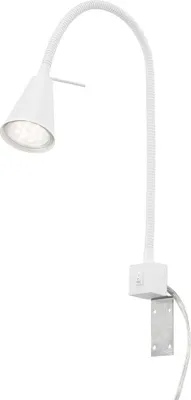 Produktbild von BRILONER TUSO LED Leselampe, Schwenkbar, An/Aus-Schalter, Steckerbetrieb, Warmweißes Licht, weiß, 40,3 cm