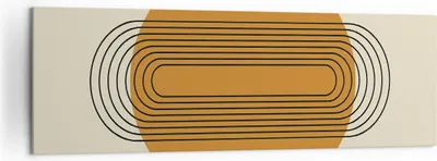 Produktbild von Bild auf Leinwand - Leinwandbild - Einteilig - Stück Geometrisch Orange - 160x50cm - Wand Bild - Wanddeko - Wandbilder - Leinwanddruck - Bilder - Wanddekoration - Leinwand bilder - AB160x50-4877