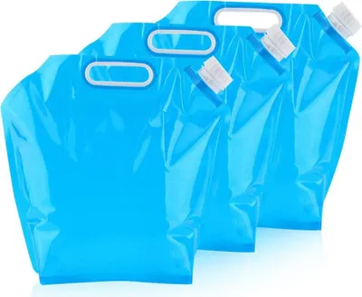 Produktbild von 3 x 10L Wasserkanister Faltbar Faltkanister Wasserbehälter Trinkwasser Behälter Wassertank für Outdoor Camping Wandern Reisen 10l Faltbarer Wasserkanister