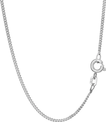 Produktbild von 55cm Halskette Panzerkette 925 Sterling Silber Damen Collier feine Silberkette