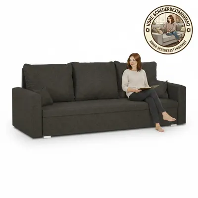 Produktbild von MONDO 3-Sitzer-Sofa mit Schlaffunktion - Dunkelgrau