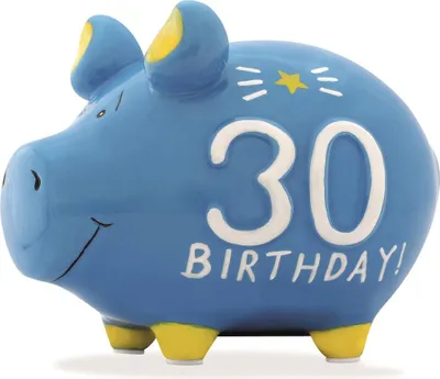 Produktbild von KCG 101658 Spardose Schwein "30 Birthday" - Keramik, klein