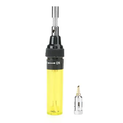 Image de Torche à Souder Sans Fil Butane Gaz Soufflant Pistolet à Souder Outil Stylo 1300�� (Jaune)