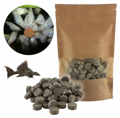 Produktbild von Fischfutter Aquarium Tablettenfutter für herbivore Zierfische, Mini-Vegetaltablet mit Alfalfa, 50 g, 8 mm, für Bodengrundfische