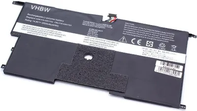 Produktbild von vhbw Akku kompatibel mit Lenovo Thinkpad X1 Carbon 20BT-T003XAU, Gen 2 20A8, Gen 2 20A7, X1c Notebook (3000 mAh, 14,8 V, Li-Polymer)
