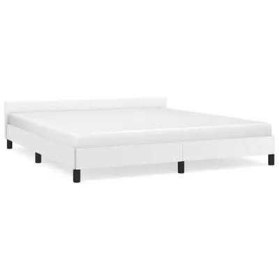 Produktbild von Bettgestell mit Kopfteil ohne Matratze Weiß 180x200 cm