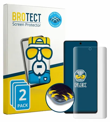 Produktbild von 2x BROTECT Fullscreen Schutzfolie für Google Pixel 7 Pro Displayschutz Folie Fullcover Klar Transparent