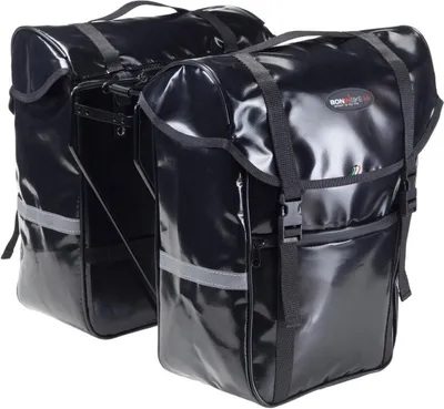 Produktbild von Schwarzes Fahrrad Paktaschen Set rechts + links Wasserfest für Gepäckträger