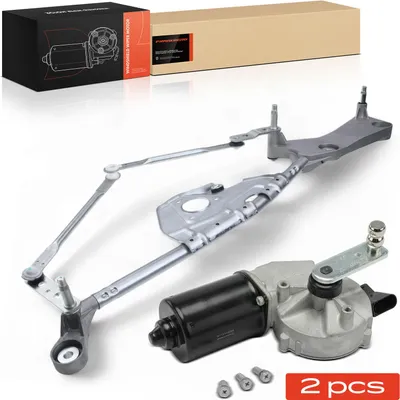 Image de Frankberg 1x moteur d'essuie-glace moteur d'essuie-glace+1x tringlerie d'essuie-glace avant pour Mercedes-Benz Classe M W164