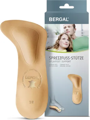 Produktbild von BNS International GmbH Bergal Spreizfuß-Stütze Einlage Leder Fußbett mit Pelotte Gr. 36