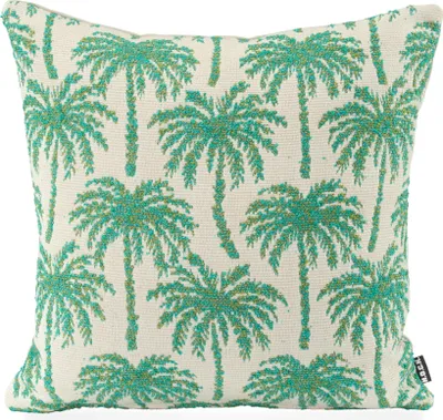 Produktbild von H.O.C.K. Vamosa Palms Outdoor Wendekissen 45x45cm aqua türkis-green Palmen