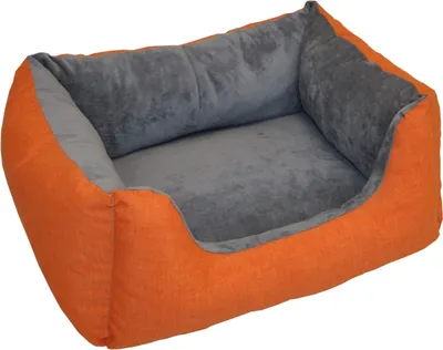 Produktbild von Hundebett / Katzenbett Gr. 60 x 48 cm , Fb. Orange , Hundekorb / Katzenkorb