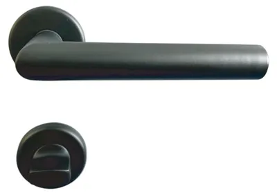 Produktbild von TrendLine WC-Türgriff-Garnitur BB Edelstahl schwarz Ø 49,1 mm