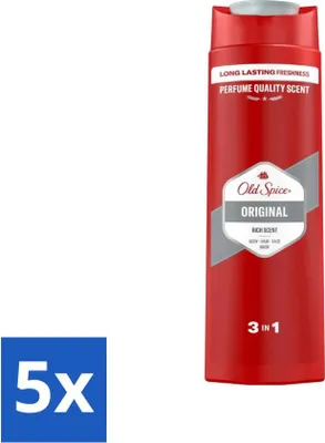 Produktbild von Old Spice - Original - Duschgel 3-in-1 - Reinigt, Erfrischt & Pflegt - 400 ml - Vorteilspack - 5 Stücke