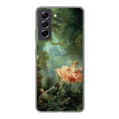 Produktbild von MuchoWow® Handyhülle Schutzhülle Hülle für Samsung Galaxy S21 FE Die Schaukel - Jean-Honoré Fragonard - Kunstwerk Silikon Softcase Handy Hülle - Mobiltelefonhülle