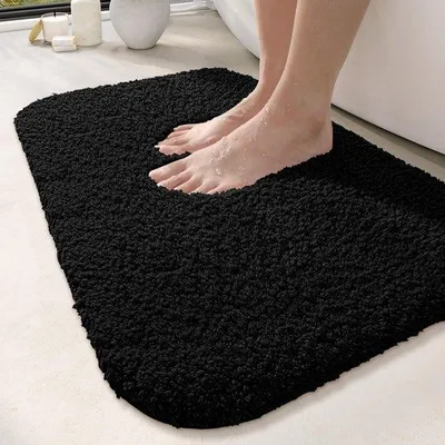 Obrázek produktu pro Ibenzoa® Podložka do koupelny vyrobená ze 100% měkké mikrovlákno s protiskluzovou TPR podrážkou – 60 x 110 cm, savá a protiskluzová, vhodná do koupelny, sprchy a u umyvadla