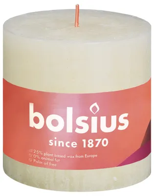 Produktbild von Bolsius Rustik Shine, Zylinder, Cremefarben, 62 h, 1 Stück(e)