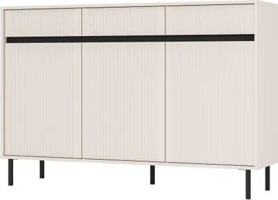 Immagine prodotto di Selsey Osaka - Credenza a 3 ante con tre cassetti, beige sabbia, 149 cm