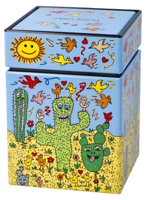 Obrázok produktu pre Goebel, James Rizzi, dóza s motívom "Život v púšti"