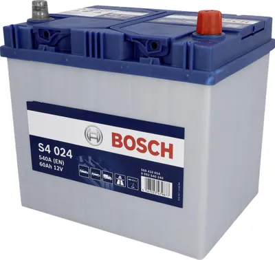 Productafbeelding van Bosch S4, 60 Ah, 12 V, 540 A, geschikt voor auto's, B00, blauw, wit