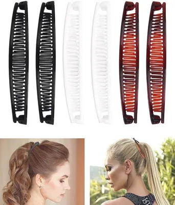 Produktbild von Frauentöne-Haarclips in Schwarz, Weiß und Braun
