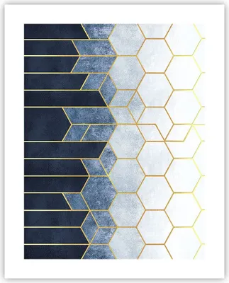 Produktbild von Poster - Poster ohne Rahmen - Abstraktion Figuren Geometrisch - 40x50 cm - Wand Bild - Wanddeko - Wandbilder - Kunstposter - Wandposter - Bilder - Kunstdruck - Wanddekoration - P2XPA40x50-5135