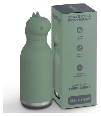 Isolierte Edelstahl-Wasserflasche 460 ml Dinosaurier
