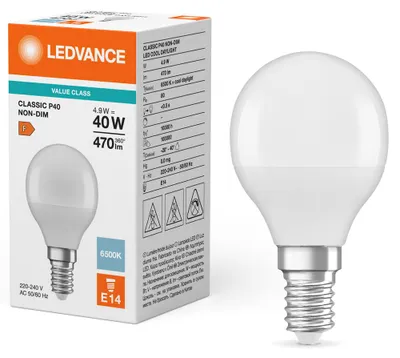 Produktbild von Ledvance LED Tropfen 4,9W = 40W E14 matt 470lm Tageslicht 6500K