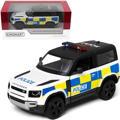Immagine prodotto di Land Rover Defender 90 della polizia - Kinsmart