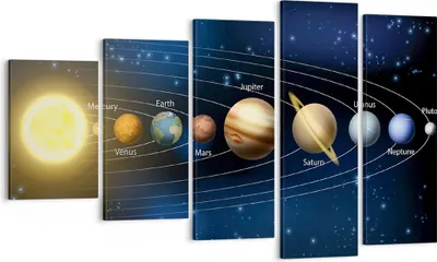 Produktbild von Bild auf Leinwand - Leinwandbild - Kosmos Planet - 100x60cm - Wand Bild - Wanddeko - Wandbilder - Leinwanddruck - Bilder - Kunstdruck - Wanddekoration - Leinwand bilder - Wandkunst - EG100x60-3650
