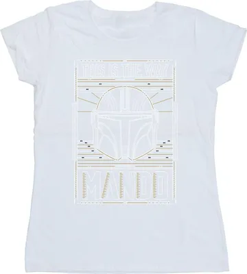 Produktbild von Star Wars - "The Mandalorian The Way" T-Shirt für Damen BI43361 (M) (Weiß)