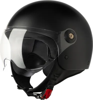 Produktbild von VINZ Duoro Roller Helm Jet Helm Mopedhelm Herren und Damen | in Gr. XS-XXL | Jethelm mit Visier | ECE 22.06  | Motorradhelm | Erhältlich in verschiedenen Farben - Schwarz Matt | XL (60 - 61 cm)