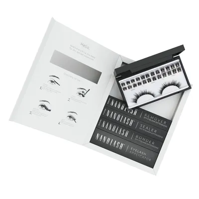Image de Starter kit pour extensions de cils en grappe à appliquer soi-même à la maison Nanolash HEARTBREAKER