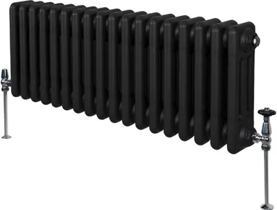 Produktbild von Traditioneller 3-Spalten-Heizkörper - 300 x 832 mm - Schwarz