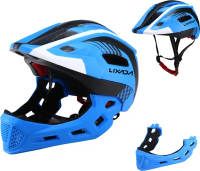 Produktbild von Lixada Abnehmbarer Integralhelm für Kinder, atmungsaktiv, ultraleicht, für Fahrrad, Skateboard, Roller, Rollschuhlaufen, blau