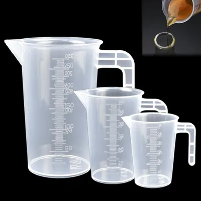 Messbecher-Set 3-tlg., Kunststoff, 50/100/250 ml, transparent