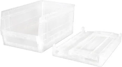 Obrázek produktu pro Plastová úložná krabice – průhledná – skládací – 336 x 216 x 175 mm