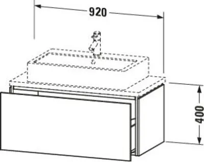 Produktbild von Duravit LC580305555 LC KWTU WH Cp 920x477x400 Az 1 Front: