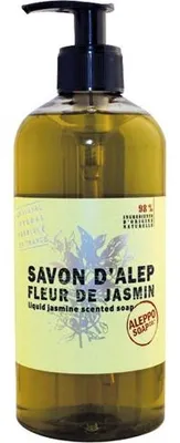 Image de Savon D'alep Liquide Jasmin Nettoyant Naturel Doux Parfum Jasmin - Aleppo Soap