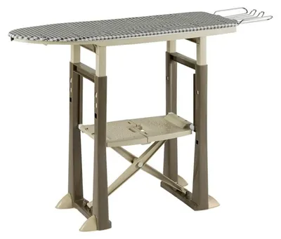 Image de Table à repasser - 40 x 31 x 113 cm - Taupe