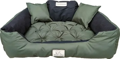 Produktbild von Hundebett KINGDOG Laufstall 100x75 cm personalisiert wasserdicht grün