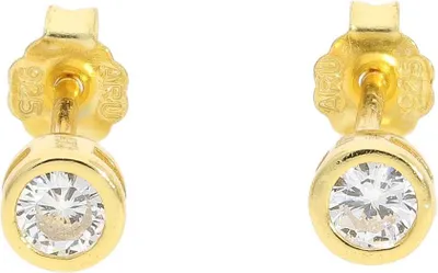 Produktbild von Ohrstecker Silber 925 Goldplattiert mit Zirkonia JL52-06-0119 JuwelmaLux