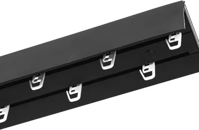Produktbild von 2- läufig 180 cm Gardinenstange Innenschiene Decke Blende 5 cm schwarz Schiene Vorhangschiene Gardinenschiene    Innenlaufrollen mit Faltenhaken