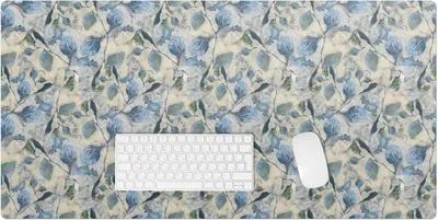 Produktbild von Aquarellblätter – Schreibtischunterlage – Rutschfeste Tischunterlage – Schreibtischmatte für Büro & Zuhause – Schreibunterlage – Mauspad – Tischmatte – 100 x 50 cm