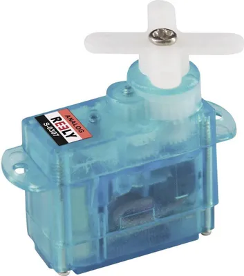 Imagen del producto de Servo microanalógico Reely S-0307. Material del engranaje: plástico. Sistema de conexión: JR