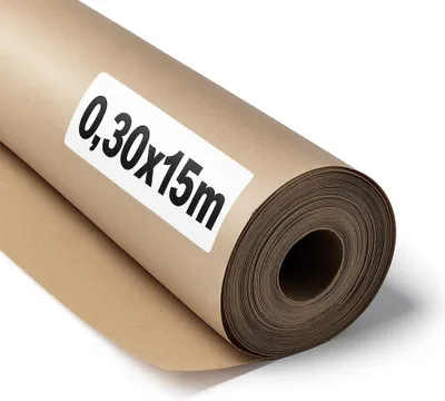 Obrázok produktu pre Kraft papierová rolka 0.30 x 15 m, 70 g/m2, recyklovaný, na tvorenie