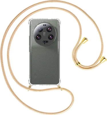 Produktbild von Handykette Backcover-Schutzhülle mit Band (Metall goldfarben) für Xiaomi 13 Ultra (6.73'') - Goldkordel