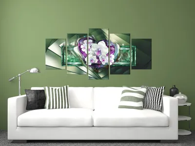 Produktbild von Akustikbild Blumen 200x100 cm Bilder Akustikschaum Hochleistungsschallabsorber Schallschutz Leinwand 5 tlg Wandbild Raumakustik Schalldämmung 020101-185