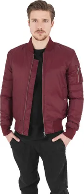 Produktbild von Urban Classics Herren Jacke - Basic Bomber Jacket, Bomberjacke mit aufgesetzter